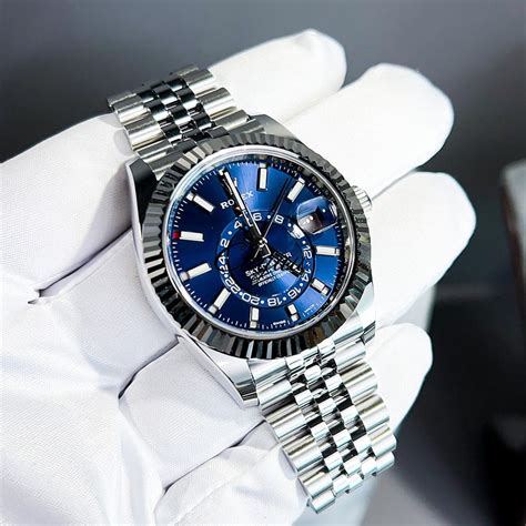 new rolex oyster perpetual sky dweller for sale blue face|rolex sky dweller watch price.